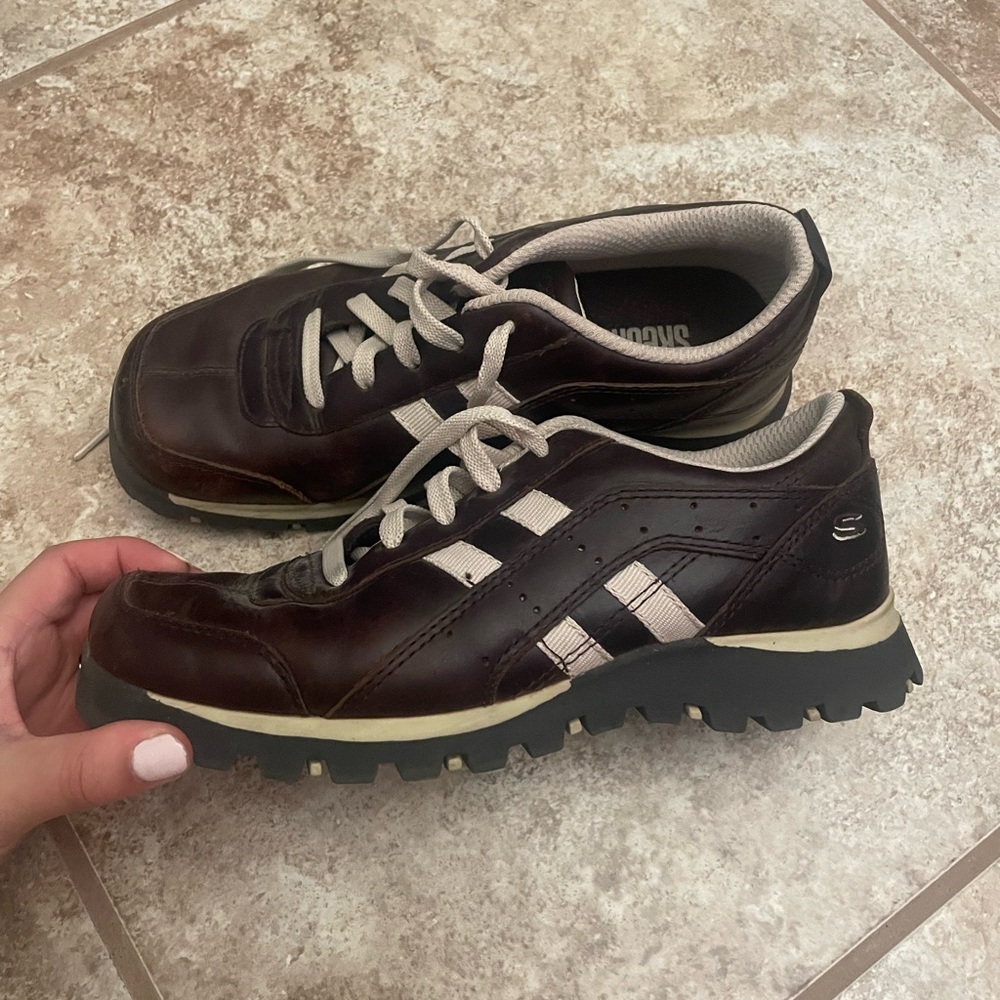 Y2K sketchers square toe Oxford sneakers
